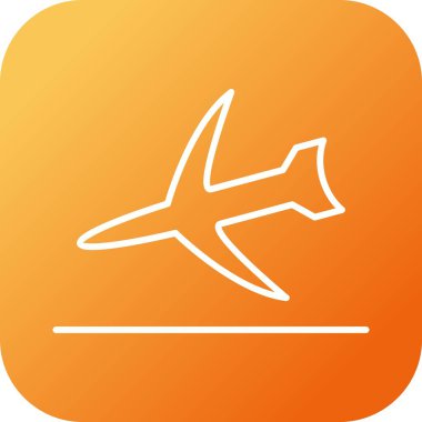 Eşsiz Uçuş İniş Hattı Vektörü Simgesi