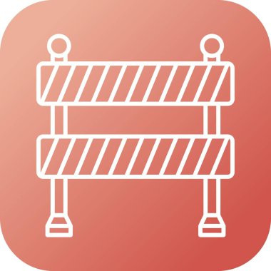 Eşsiz Barikat Satır Vektörü Simgesi