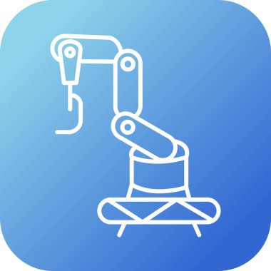 Benzersiz Endüstriyel Robot Çizgisi Vektör Simgesi