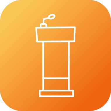 Benzersiz Podyum çizgi vektör simgesi