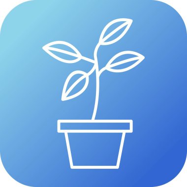 Eşsiz Bitki Vektör Satırı Simgesi