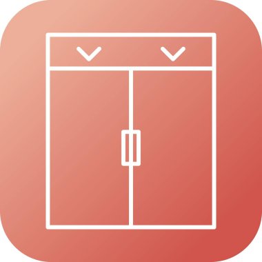 Eşsiz Asansör Çizgisi Vektör Simgesi