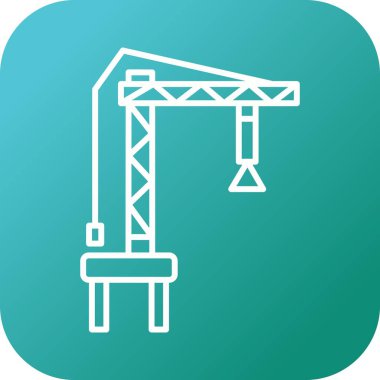 Eşsiz Liman Turna Hattı Vektör Simgesi