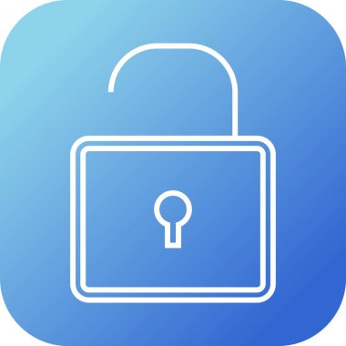 Kilit çizgisi vektör simgesini aç