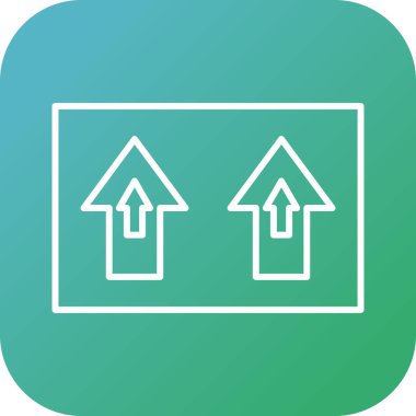Eşsiz Yukarı Vector Satır Simgesi