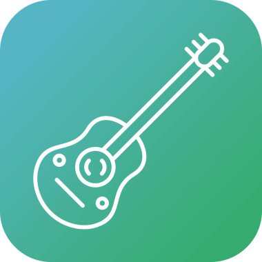 Eşsiz Gitar Satırı Vektör Simgesi