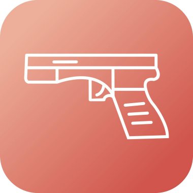 Eşsiz Silah Çizgisi Vektör Simgesi