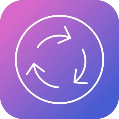 Eşsiz Geri Dönüşüm Vektör Satırı Simgesi