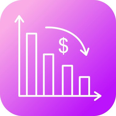 Eşsiz Enflasyon Çizgisi Vektörü Simgesi