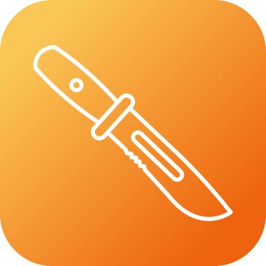 Eşsiz Ordu Bıçak Çizgisi Vektör Simgesi