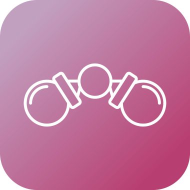 Benzersiz Dürbün Satır Vektörü Simgesi