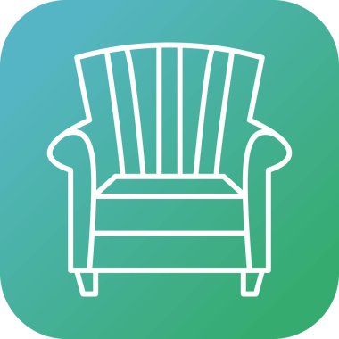 Eşsiz Tek Kanepe Satır Vektörü Simgesi