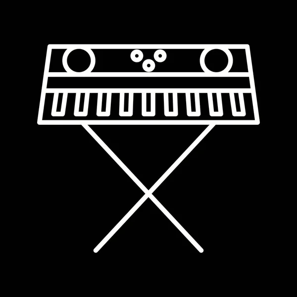 Egyedülálló Zongora Vonal Vektor Ikon — Stock Vector