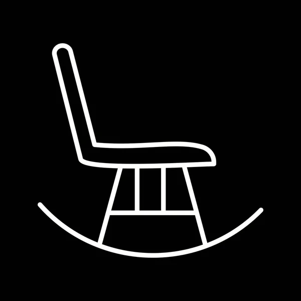 Unik Rocking Chair Linje Vektor Ikon — Stock vektor