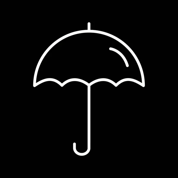 Unik Linje Svart Ikon Paraply — Stock vektor