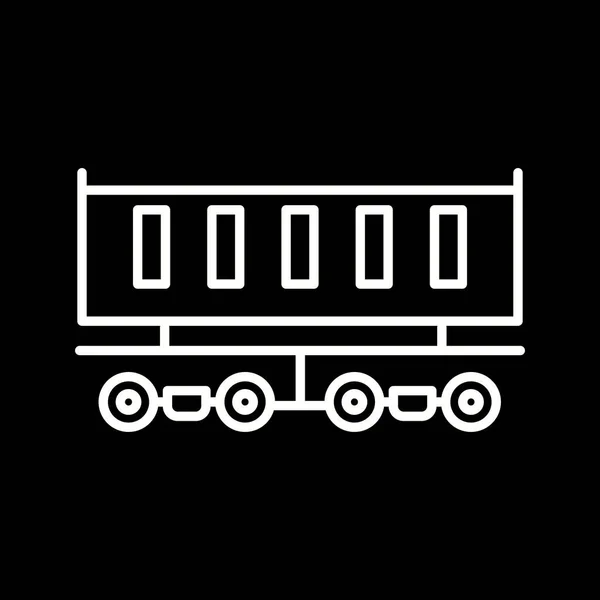 Unique Wagon Line Vector Icon — Stock Vector