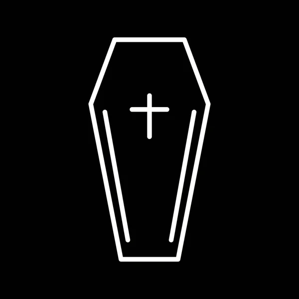 Einzigartiges Coffin Line Vector Icon — Stockvektor