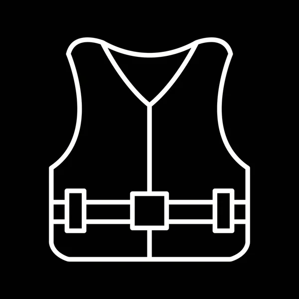 Unique Life Jacket Vector Line Icon — Stock Vector