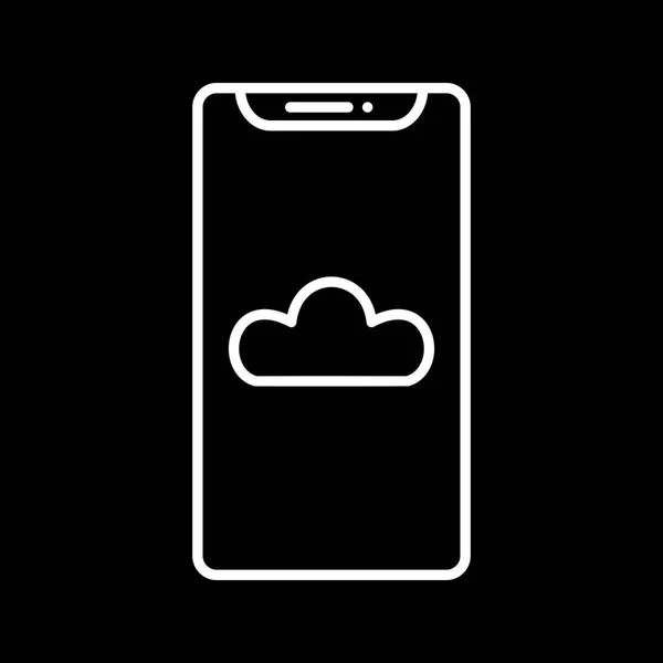 Einzigartiges Cloud Storage Line Vector Icon — Stockvektor