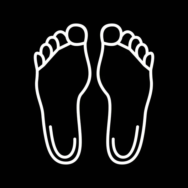 Unique Feet Vector Line Icon — Stock Vector