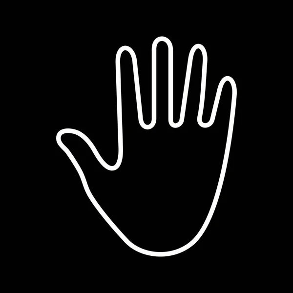 Handzeichen Vektorzeilen Symbol — Stockvektor
