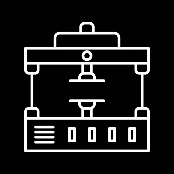 Unique Machine Press Line Vector Icon — Stock Vector