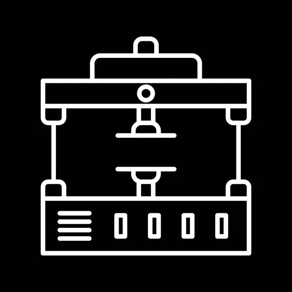 Máquina Única Linha Imprensa Vector Icon — Vetor de Stock