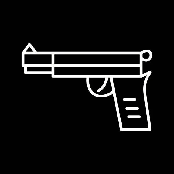 Línea Pistola Única Vector Icono — Vector de stock