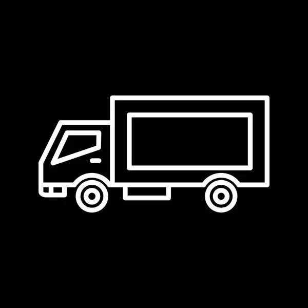 Einzigartiges Truck Line Vector Icon — Stockvektor