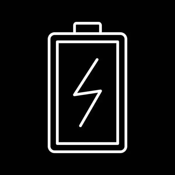 Unieke Oplaadbare Batterij Vector Line Icon — Stockvector