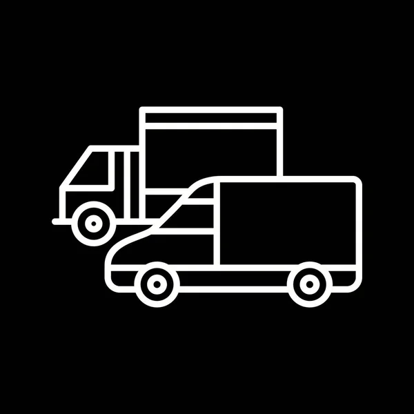 Einzigartige Parken Lkw Vector Line Icon — Stockvektor