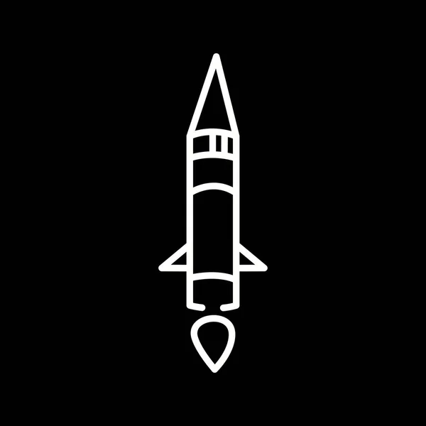 Einzigartiges Icon Der Raketenvektorlinie — Stockvektor
