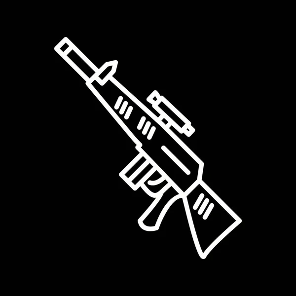 Einzigartiges Sniper Vector Line Icon — Stockvektor