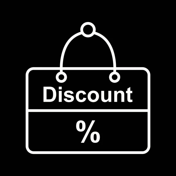 Unique Discount Line Vector Icon — Stock Vector