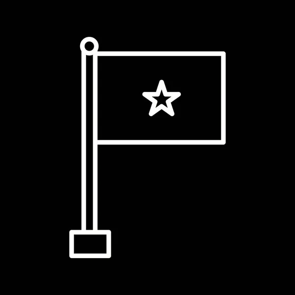 ユニークな旗線ベクトルアイコン — ストックベクタ