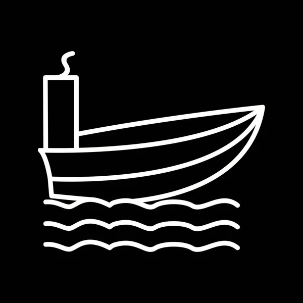 Unique Steamship Line Vector Icon — Stock Vector