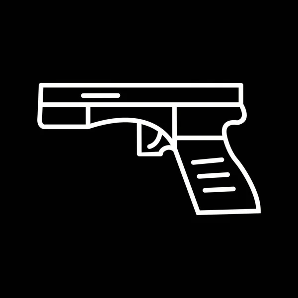 Unique Gun Line Vector Icon — Stock Vector