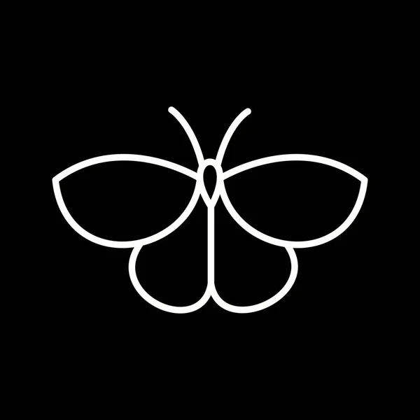 Jedinečná Ikona Vektorové Linie Motýla — Stockový vektor
