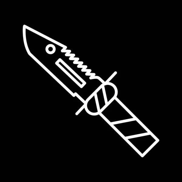Knife Vector Line Icon — 스톡 벡터