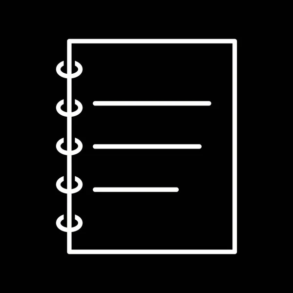 Icône Vectorielle Ligne Bloc Notes Unique — Image vectorielle