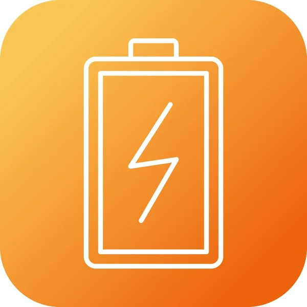 Unieke Oplaadbare Batterij Vector Line Icon — Stockvector