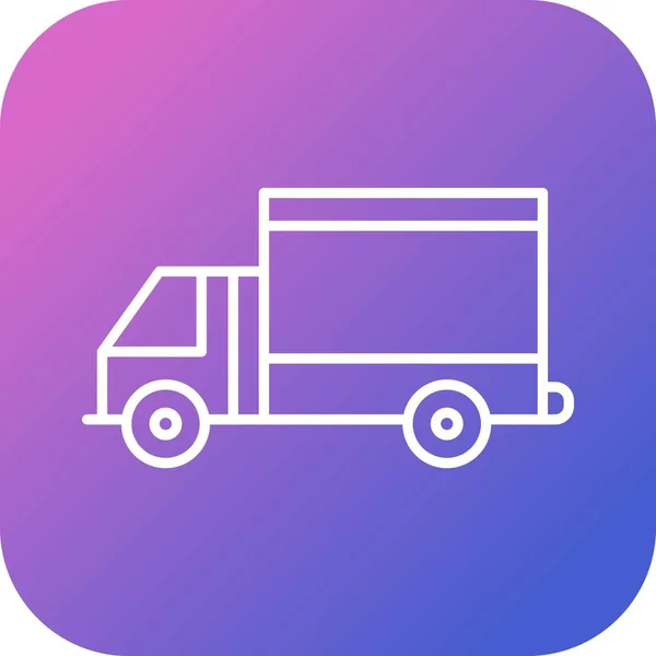 独特的重型货车矢量线Icon — 图库矢量图片