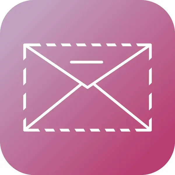Icône Vectorielle Ligne Enveloppe Unique — Image vectorielle