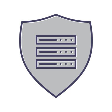 Güvenli sunucunun eşsiz satır siyah simgesi