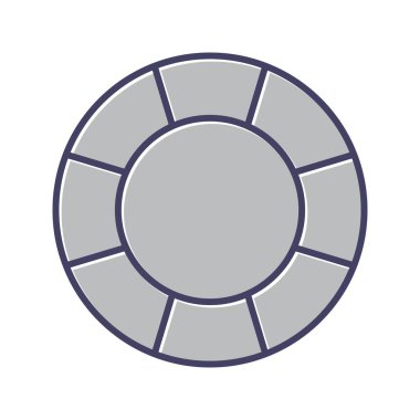 Benzersiz Hayat Kurtarma Tüpü Satır Vektörü Simgesi