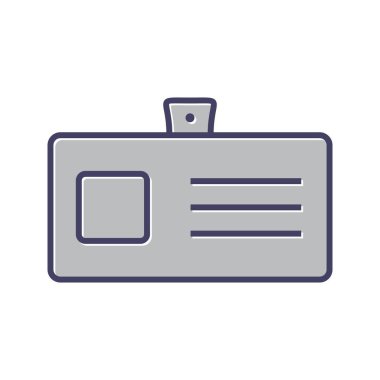 kimlik kartı çizgisi vektör simgesi