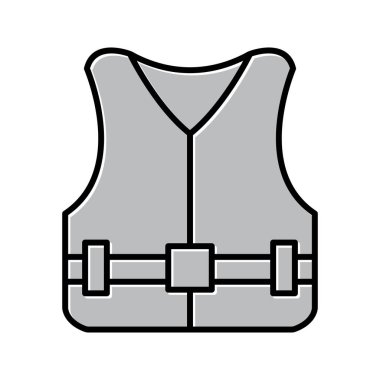 Eşsiz Hayat Ceketi Vektör Satırı Simgesi