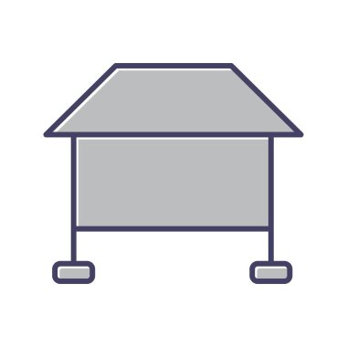 Eşsiz Konferans Tablo Satır Vektörü Simgesi