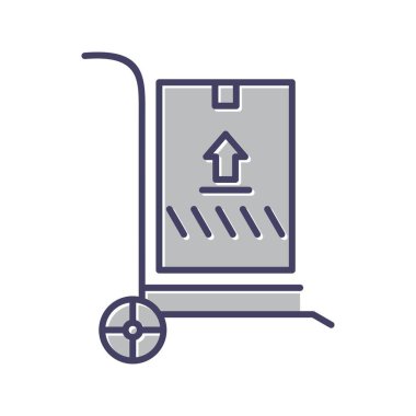 Eşsiz Yuvarlak Paket Vektör Satır Simgesi