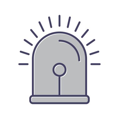 Sirenin eşsiz çizgi vektör simgesi